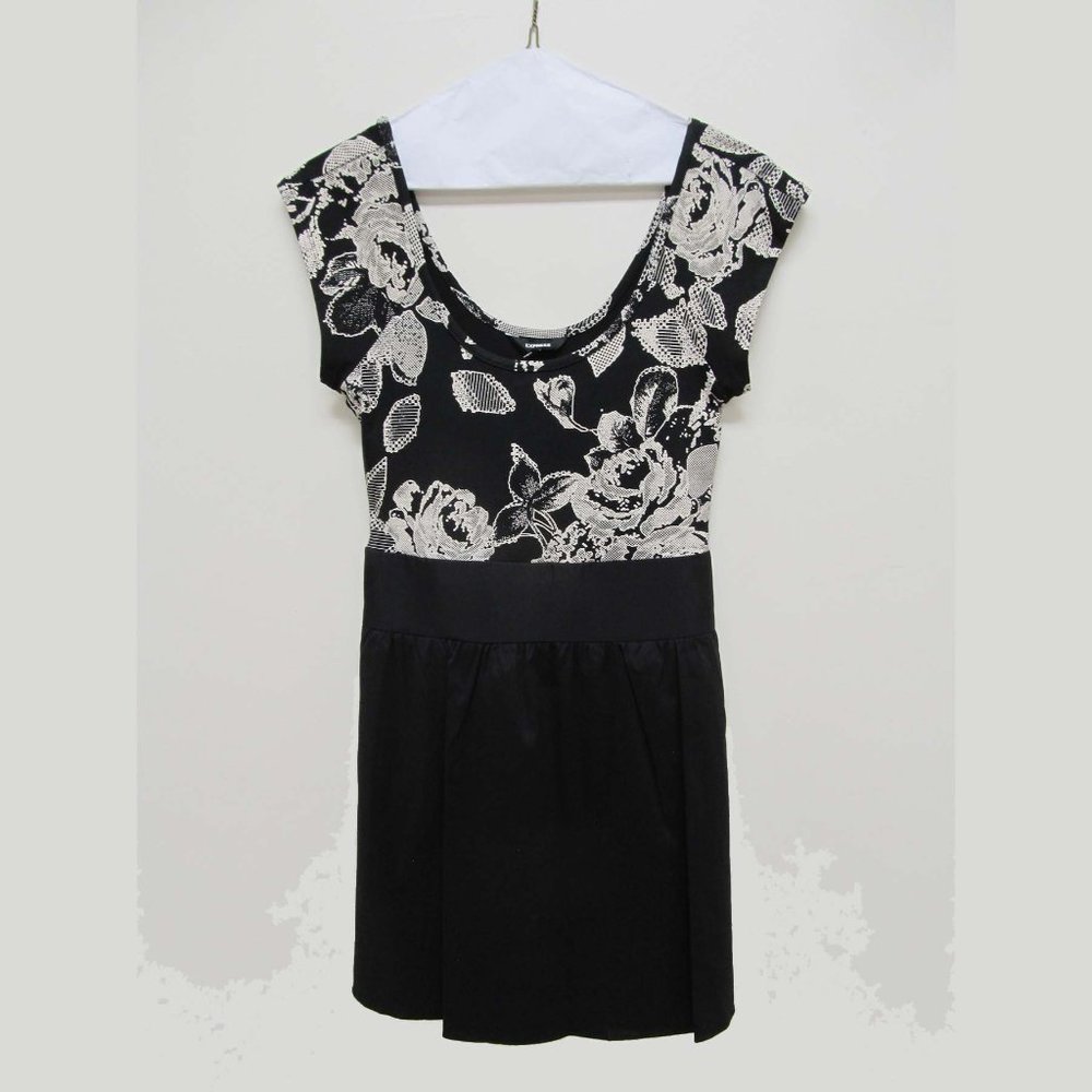 Express Dress Black/Cream Size 6 New with tags